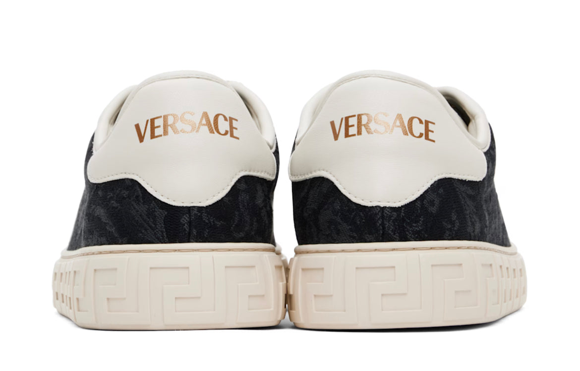VERSACE Black Barocco Greca Sneakers