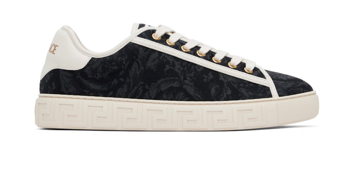 VERSACE Black Barocco Greca Sneakers