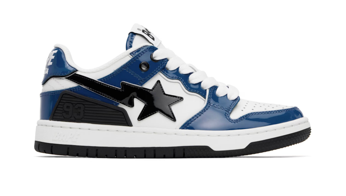 BAPE Blue & White Sk8 Sta #2 Sneakers