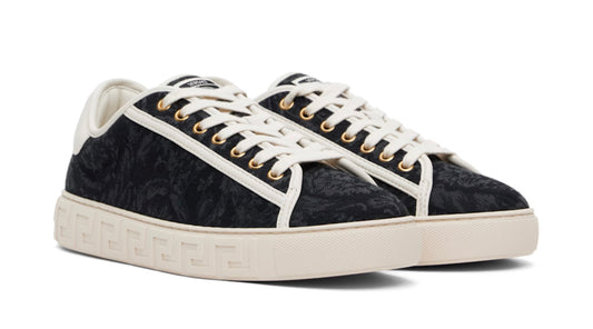 VERSACE Black Barocco Greca Sneakers